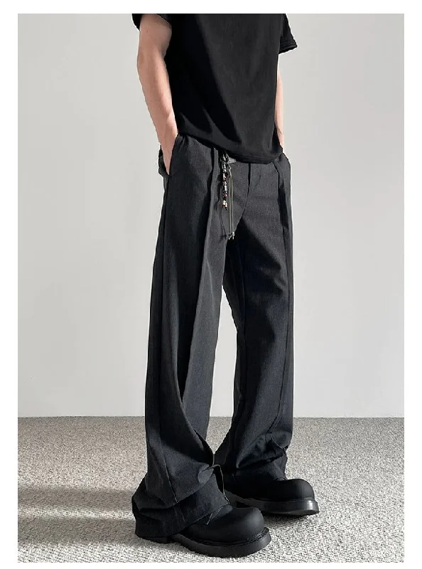 Fold Pleats Tailored Trousers