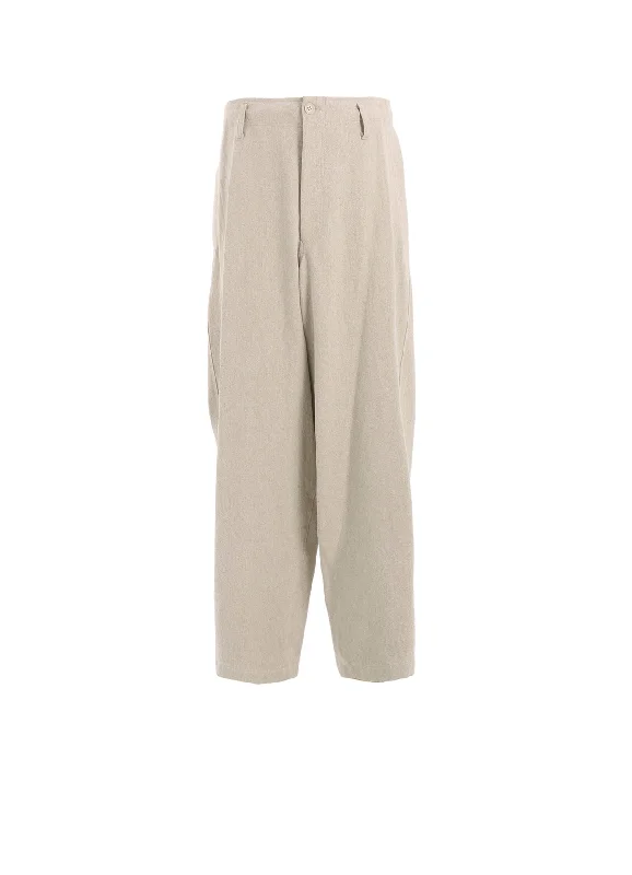 COTTON LINEN GABARDINE 3 STITCHES WORK PANTS