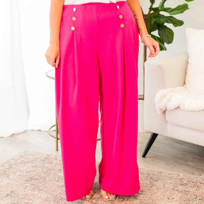 Never Be Outdone Pants, Fuchsia