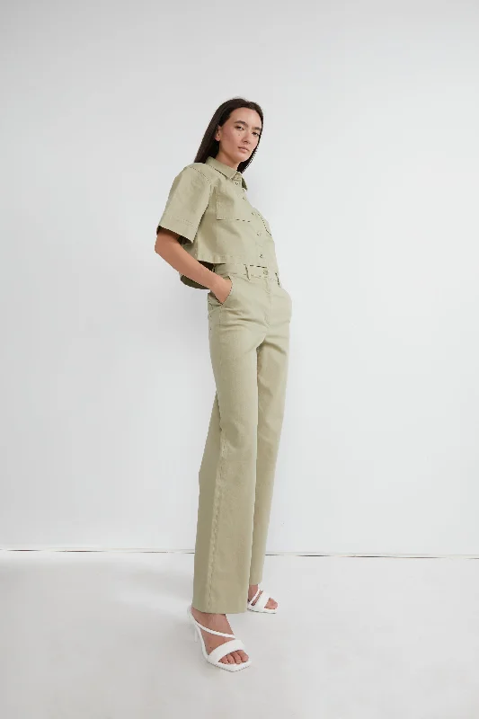 STRAIGHT LEG TWILL PANT