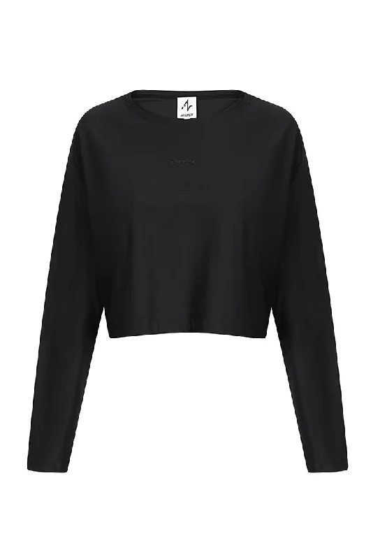 Laney Cropped Crew Neck With Open Back