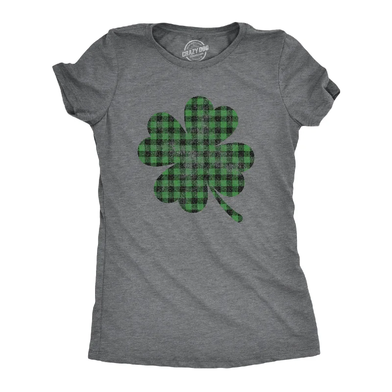 Buffalo Plaid Shamrock Women's T Shirt