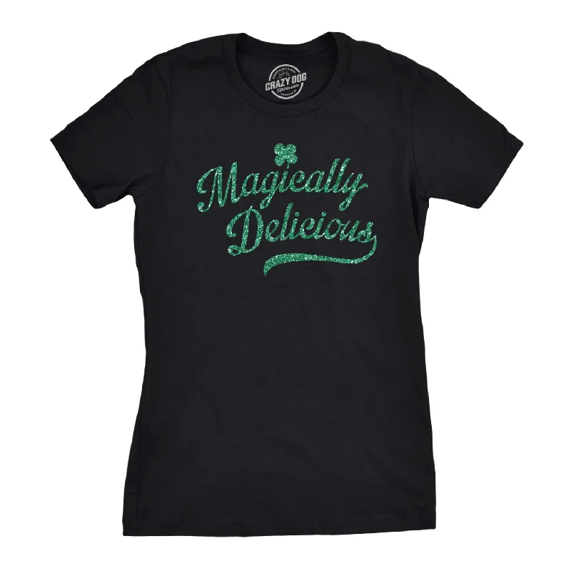 Magically Delicious Black Shirt Glitter Ink Women's T Shirt