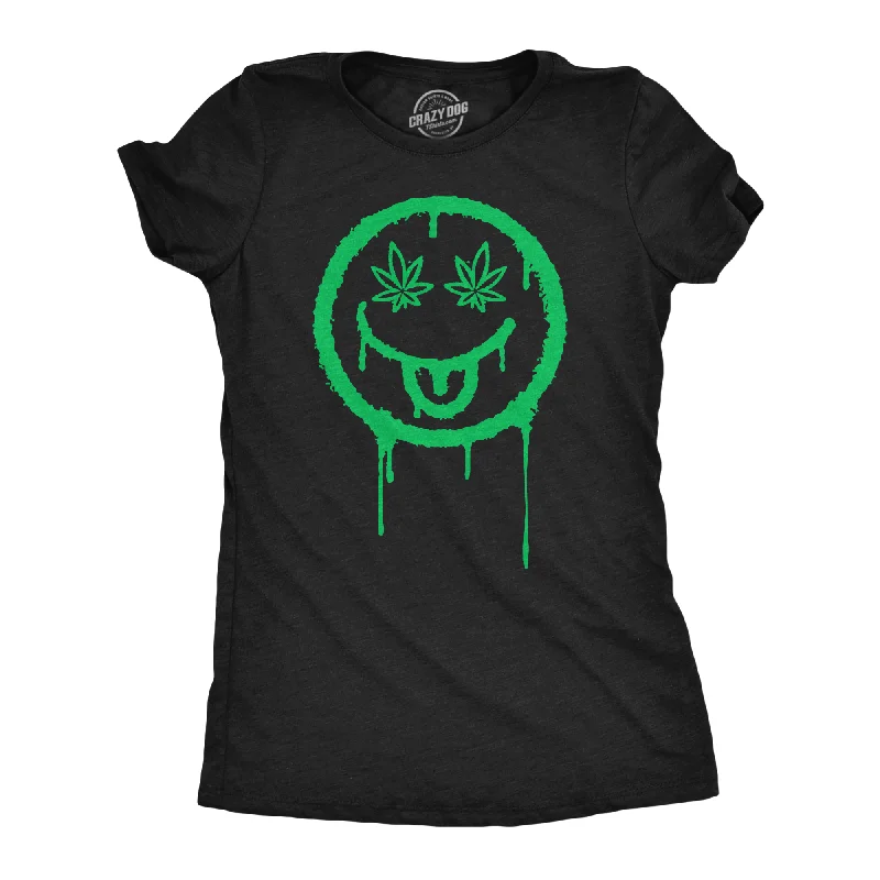 Spray Paint Pot Leaf Smile Women's T Shirt