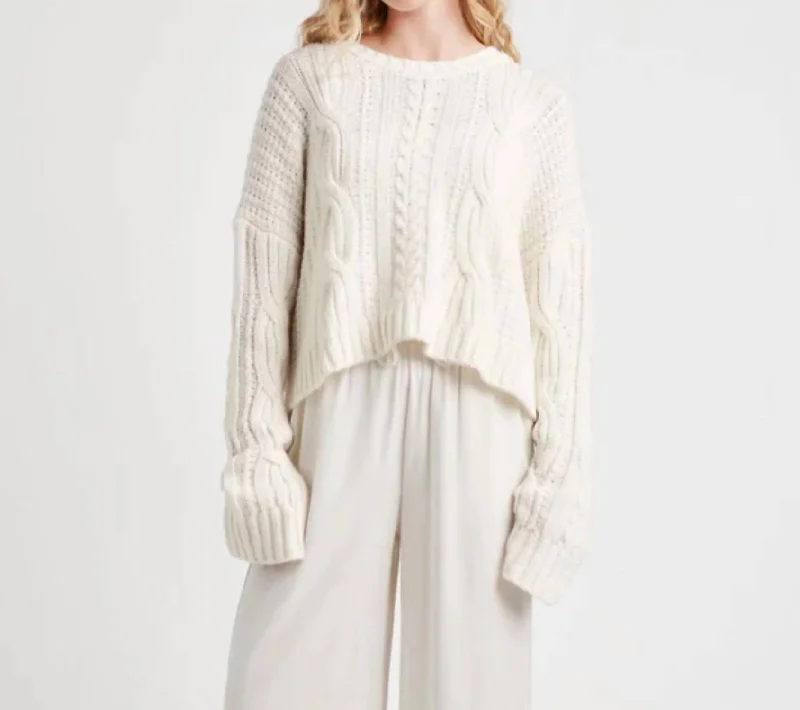 Cecilia Cashblend Sweater In Snow