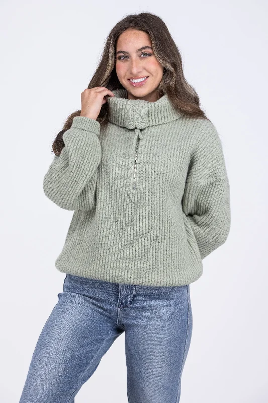 Irreplaceable You Zip Sweater