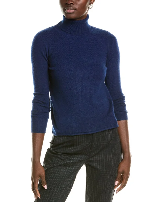 sofiacashmere Roll Cuff & Hem Turtleneck Sweater