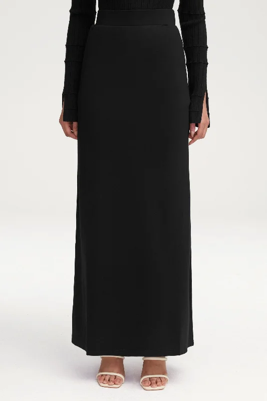 Essential Jersey Maxi Skirt - Black