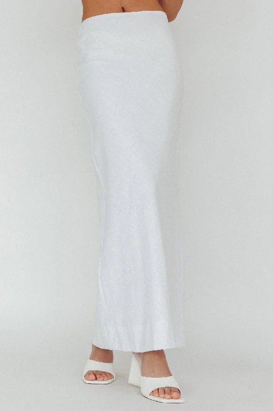 Philomena Midi Skirt White