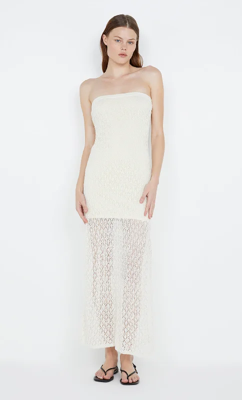 AURORA STRAPLESS DRESS - IVORY