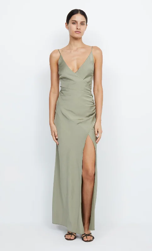 ETERNITY V MAXI DRESS - SAGE