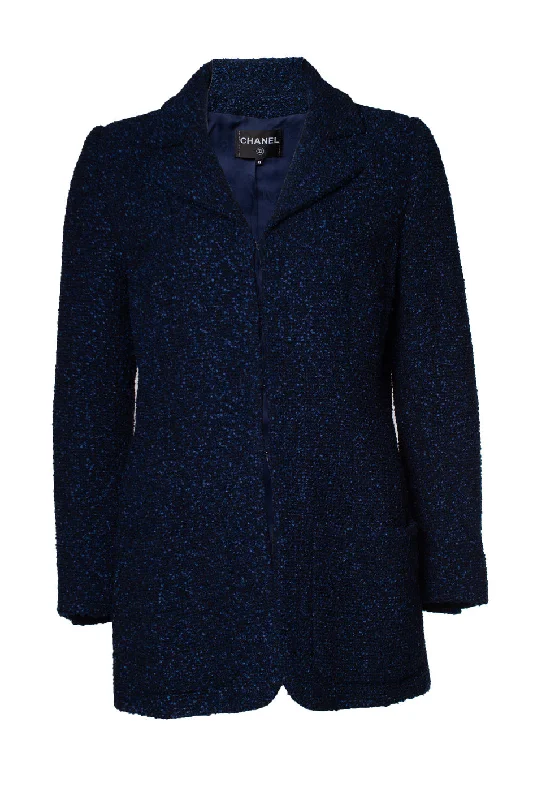 Navy blue and black tweet jacket