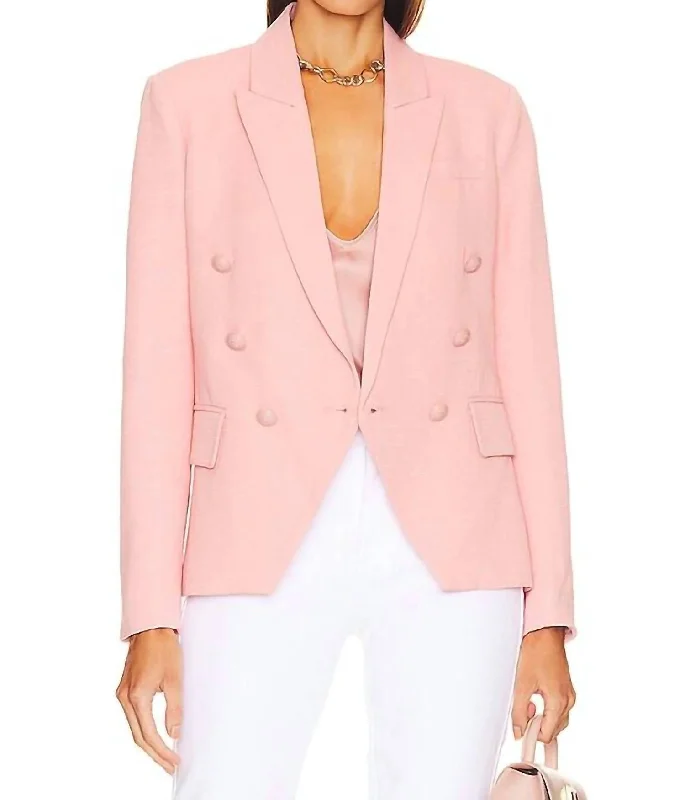 Kenzie Blazer In Rose Tan Tropical