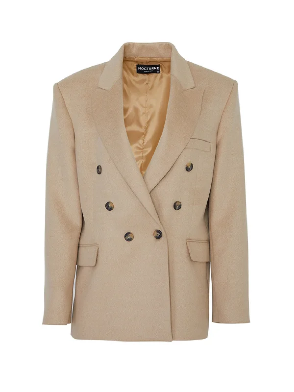 Shoulder Pad Cashmere Blazer