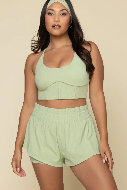 High Waisted Supershort - Pistachio